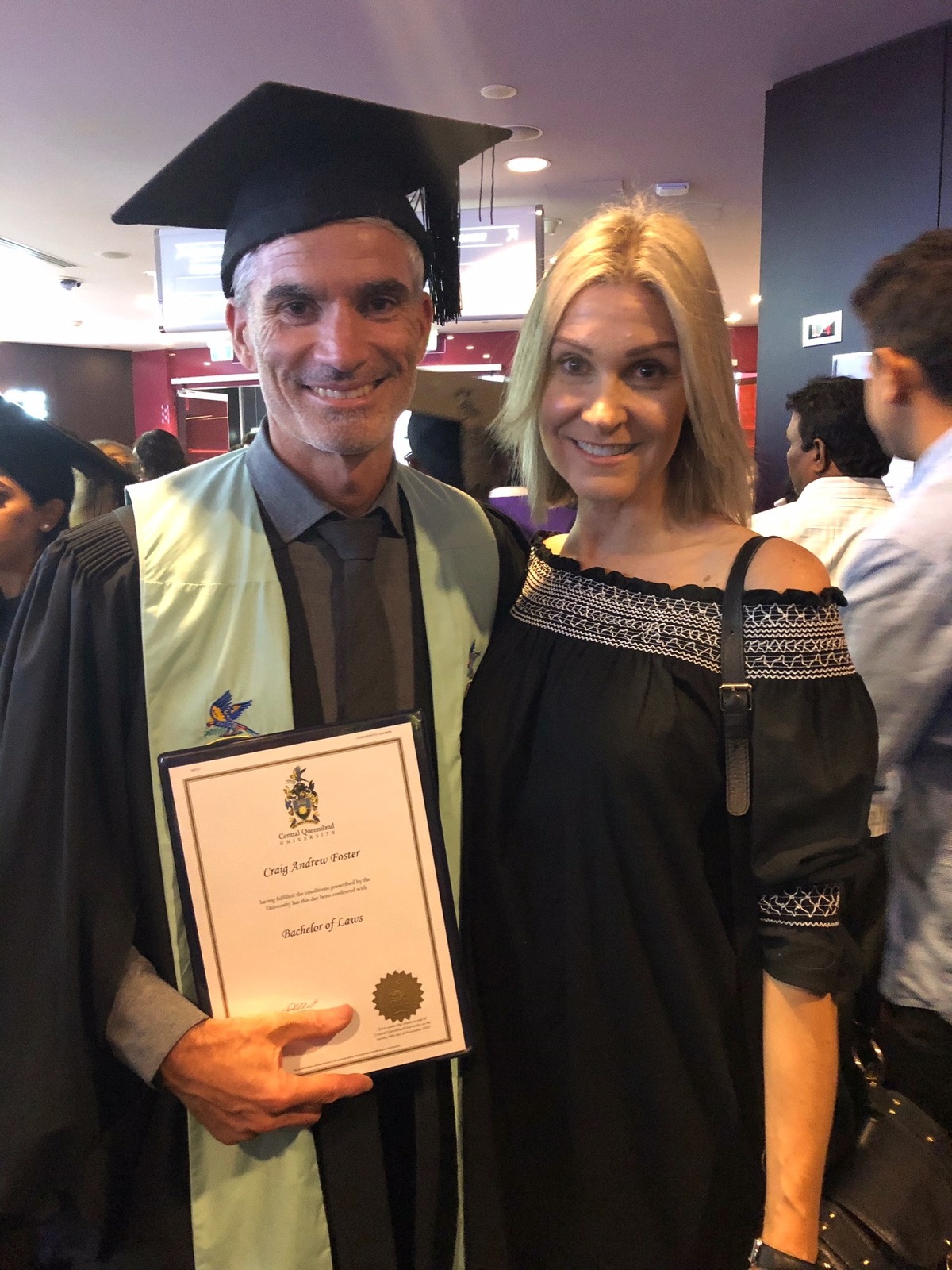Lismore's Craig Foster graduates with a Bachelor of Law News News